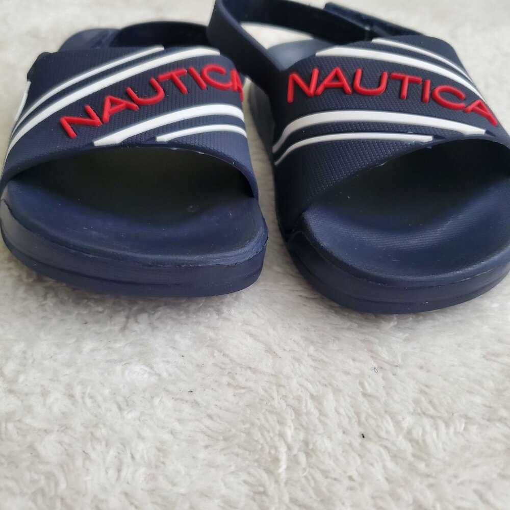 Nautica Toddler's boys sandals Size US 5 blue velcro closure nwot - Picture 2 of 10